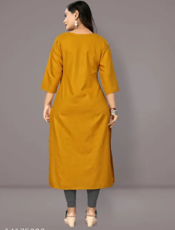 Fiesta Women Cotton Blend Embroidered Plus Size Kurtis Fiesta Women Cotton Blend Embroidered Plus Size Kurtis - Image 4
