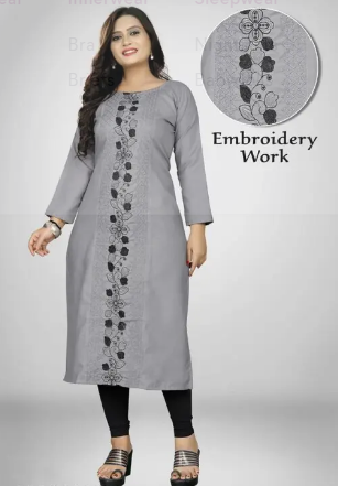 Lambighini Grey wear Embroidary Kurtis Lambighini Grey wear Embroidary Kurtis